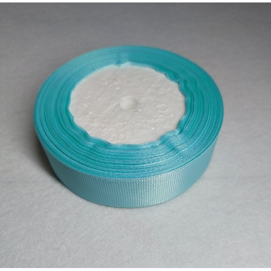 Лента репсовая однотонная 2,5 см цв. аквамарин, цена за 3 м